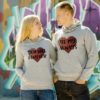 Grey hooded couple jumpers You will firever be my always