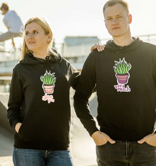 custom matching couple hoodies