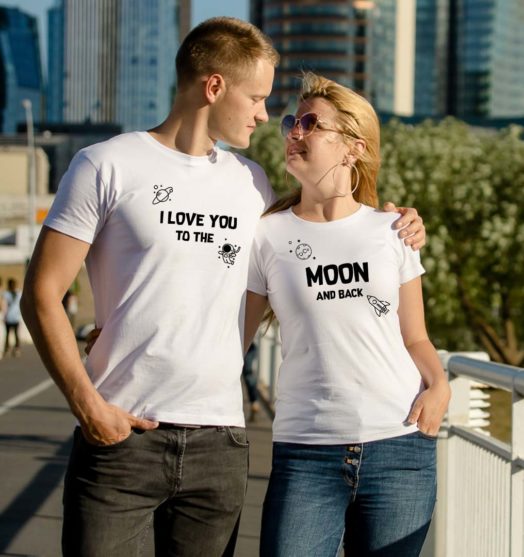 Couple shirts I love you to the moon