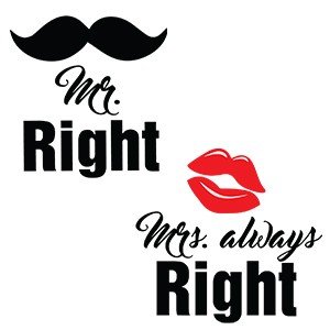 Couple hoodies Mr. right mustache and mrs. always right lips
