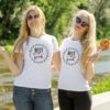 White short sleeve BFF graphic t shirts Arrows