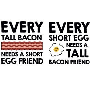 friends hoodie The friend bacon and egg