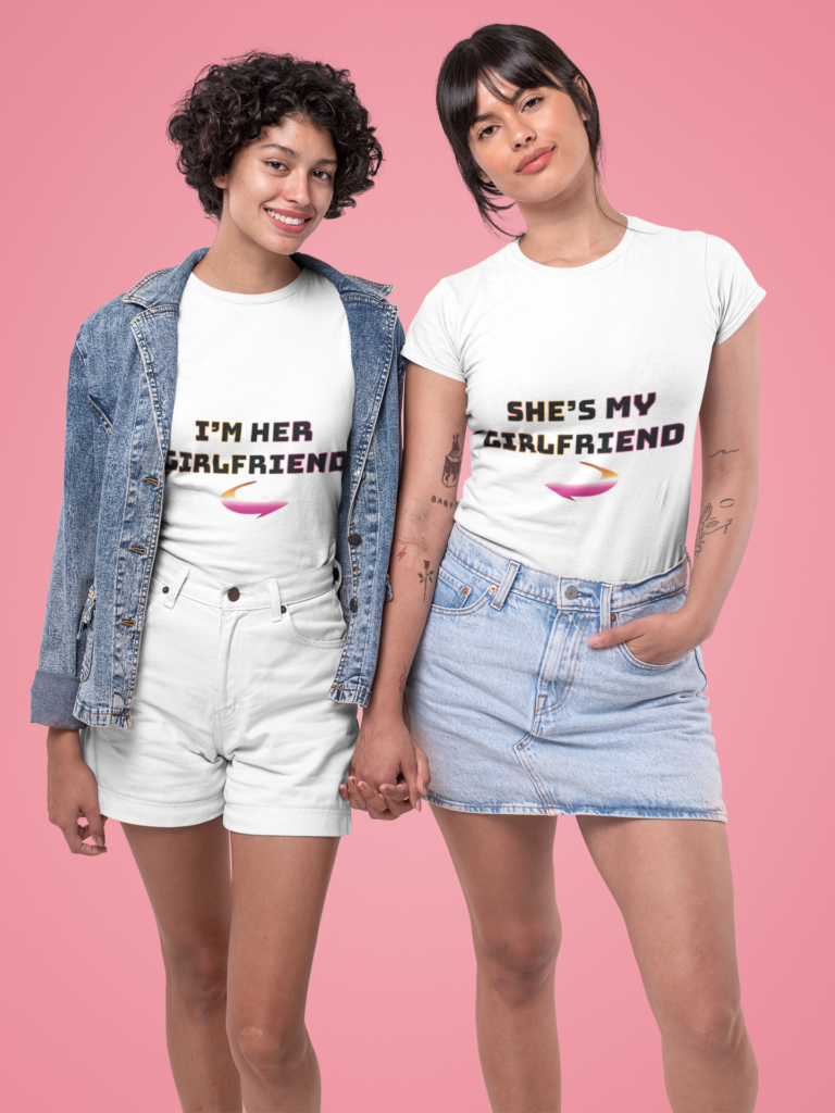 Same sex graphic tees She is my girlfriend