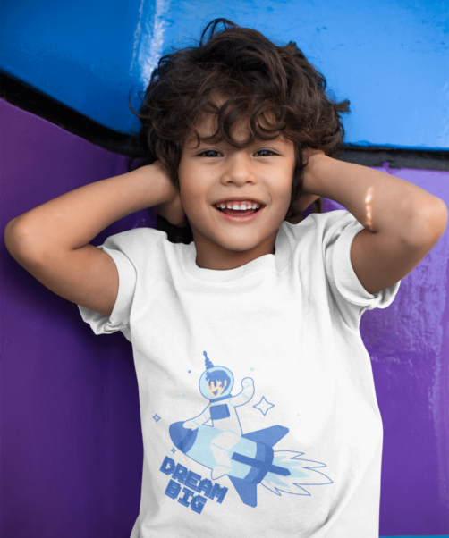 Kids graphic tees Space boy