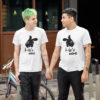 White short sleeve LGBT graphic t shirts He is mine