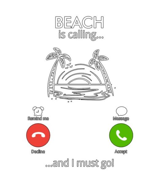 Men graphic tees Beach is calling