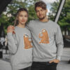 Long sleeve couple graphic sweatshirts Sloth couple