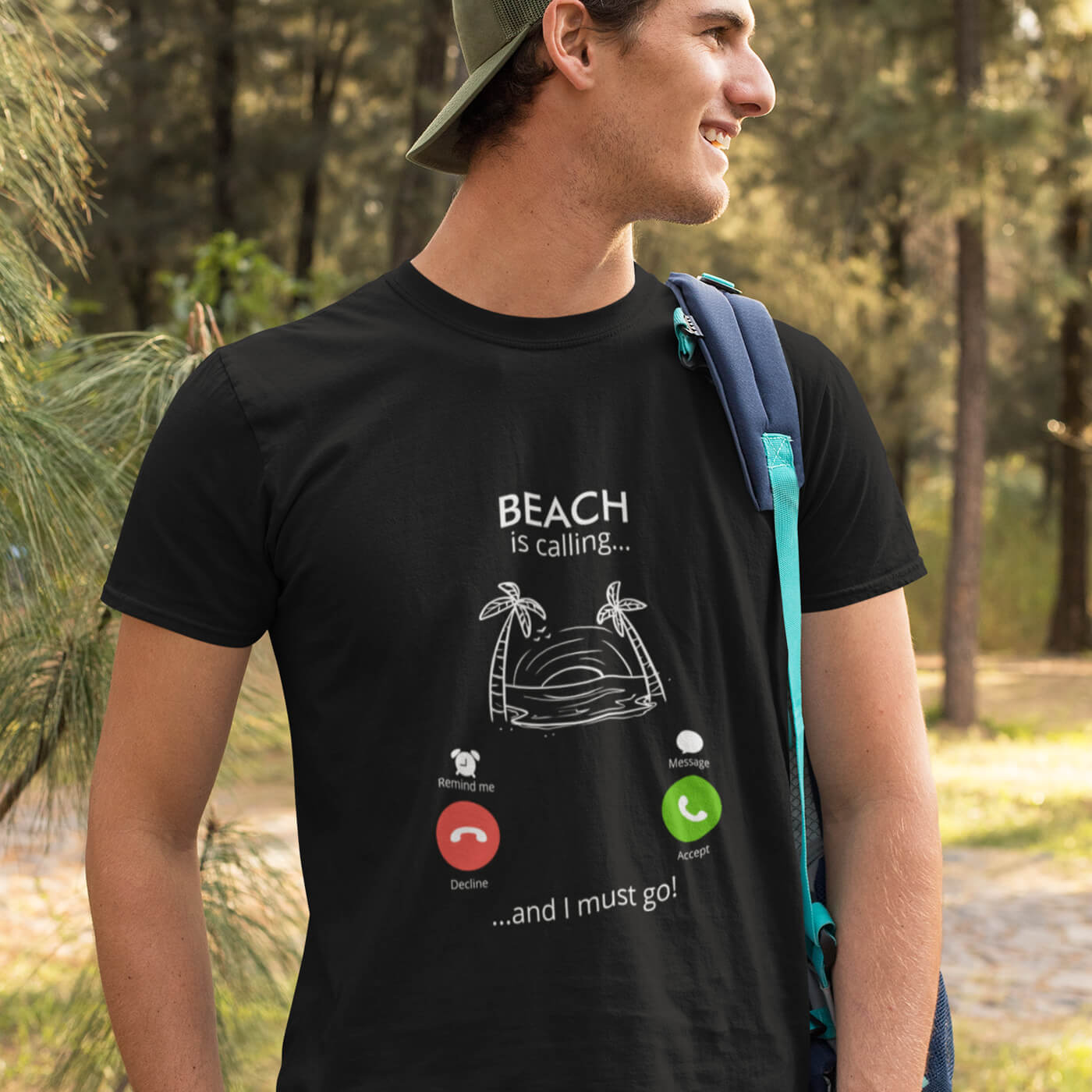 T shirts With Prints "Beach is Calling". Perfect Gift For Men.