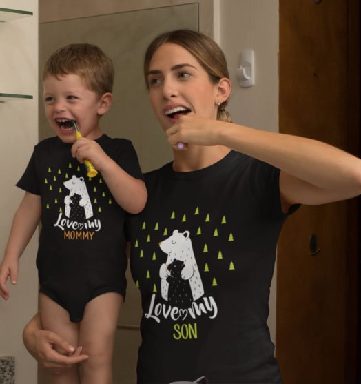 Matching Family T-shirts Keeps Together 