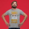 Grey short sleeve men t shirts with prints Santa doesn't believe
