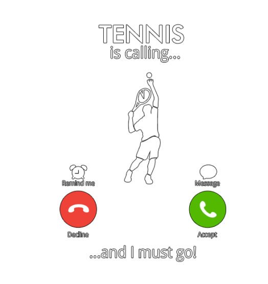 Men graphic tees Tennis is calling