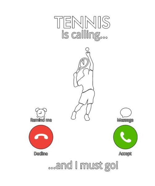 Women graphic tees Tennis is calling
