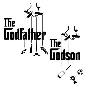 Family graphic tees Godfather and son