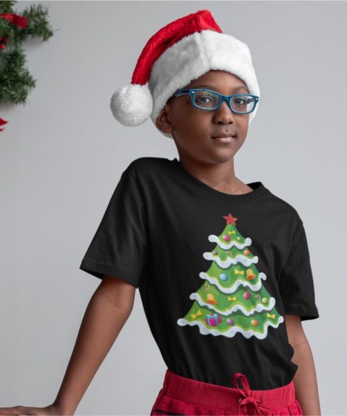 Short sleeve kids Christmas t shirts My Christmas tree