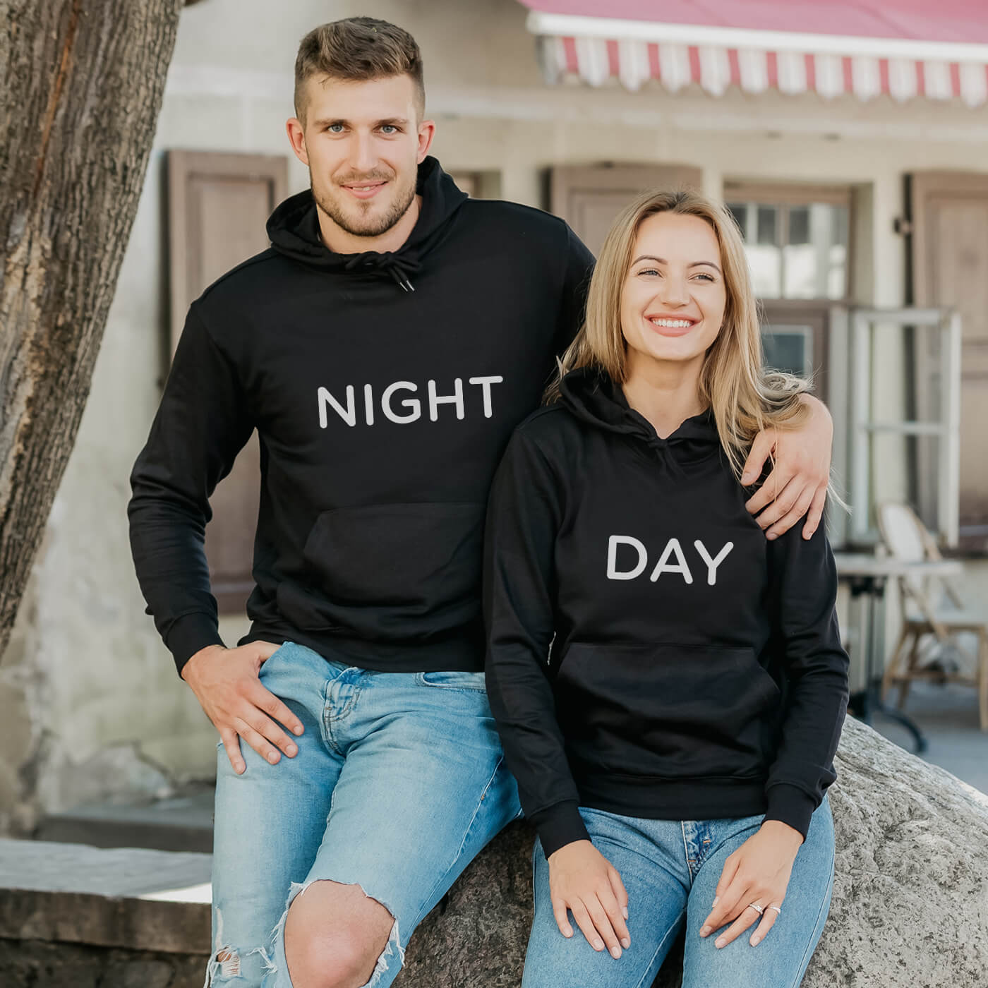 Customized Couple Hoodies Day And Night Great Ts For Couple