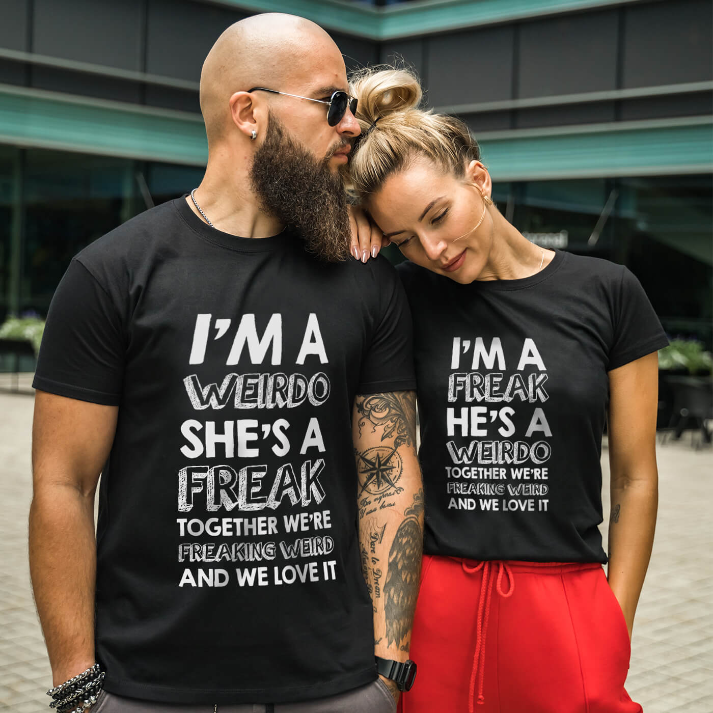 Couple T-shirts Freak Couple