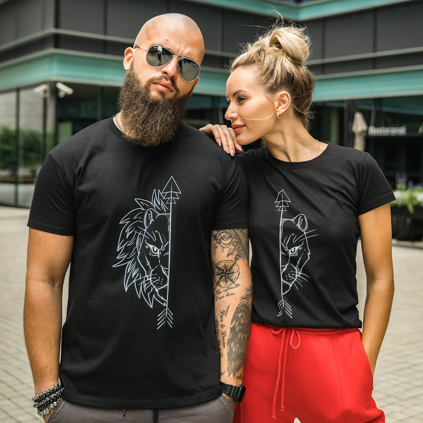 Couple Shirts Design Black