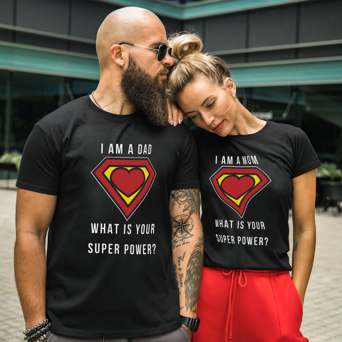Customized T Shirts "Mom And Dad Super Power" –