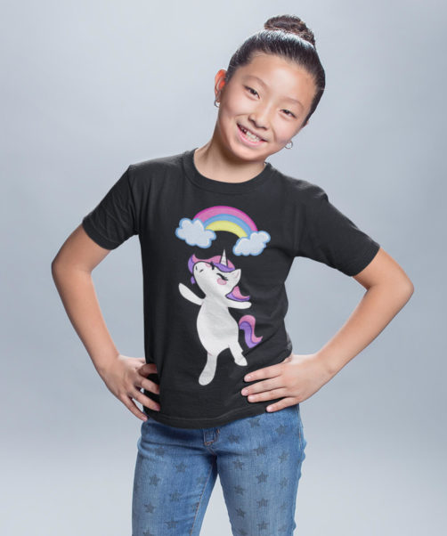 Kids t shirts Black White Monster with worldwide shipping on Vivamake