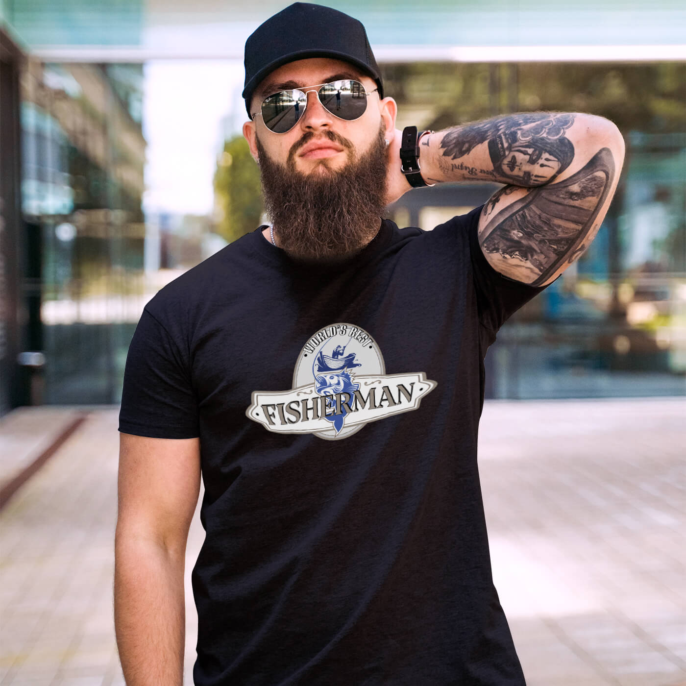 Men T shirts With Prints Fisherman. Perfect Gift For Men.