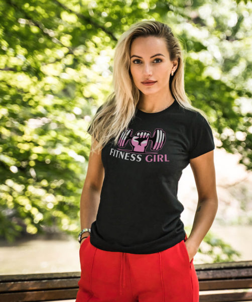 Women T shirts With Prints Fitness Girl. Perfect Gifts For Her.