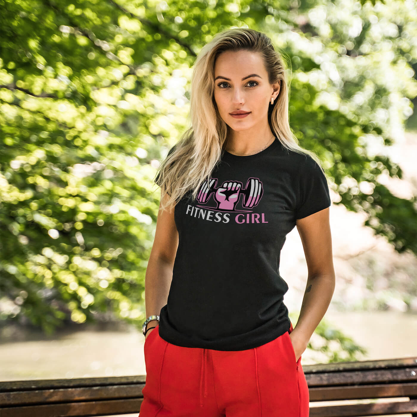 Arkæologiske Fare Interconnect Women T shirts With Prints "Fitness Girl". Perfect Gifts For Her.