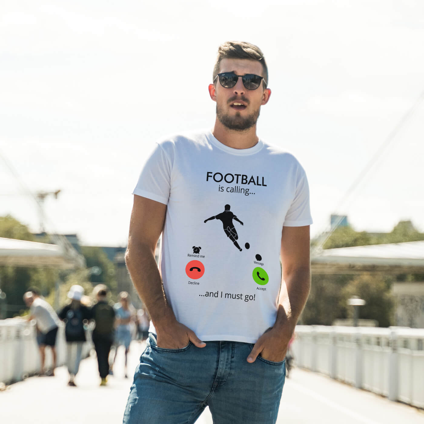Men T shirts With Prints Football is Calling. Perfect Gift For Men.