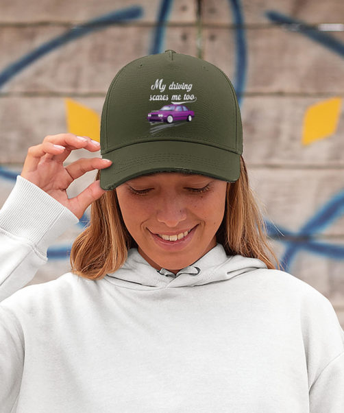 Olive women graphic cap Driving
