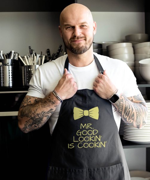 Graphic apron for men Good looking
