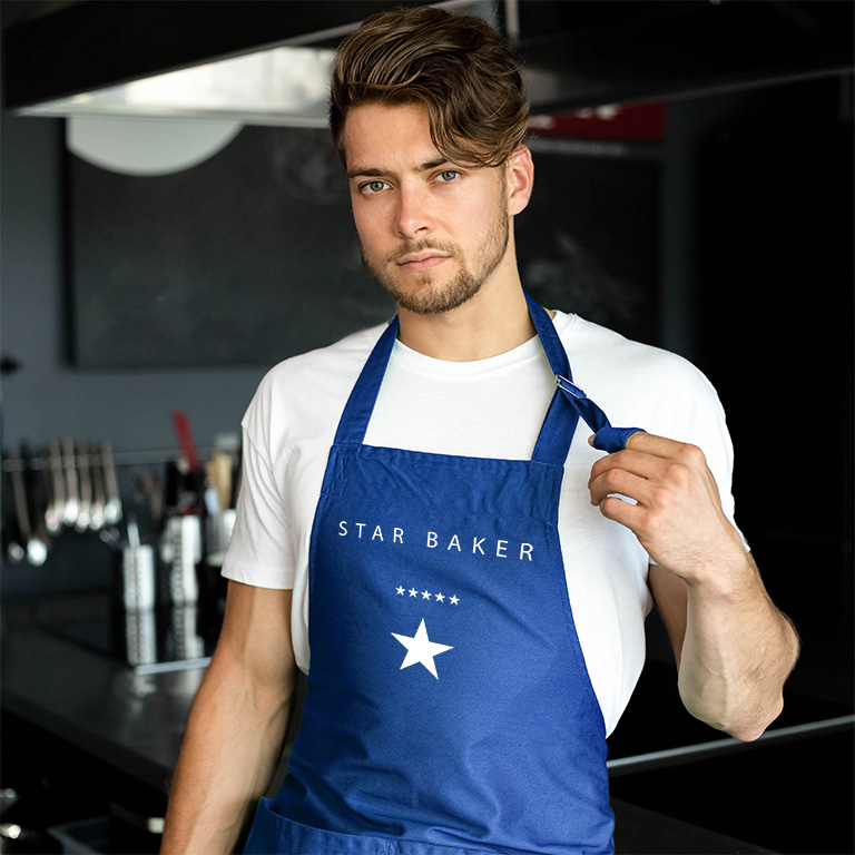 Graphic apron for men Star baker