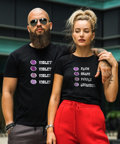 Couple t shirts Violet