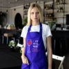 Graphic apron for women Cook with wine