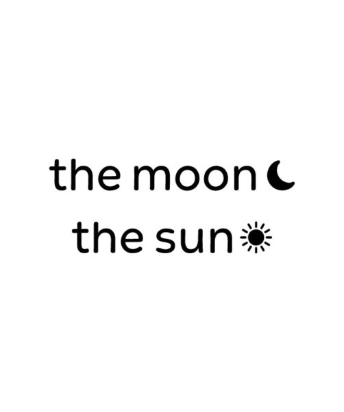 Graphic couple tees Moon and sun