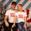 Couple graphic tees Holly jolly
