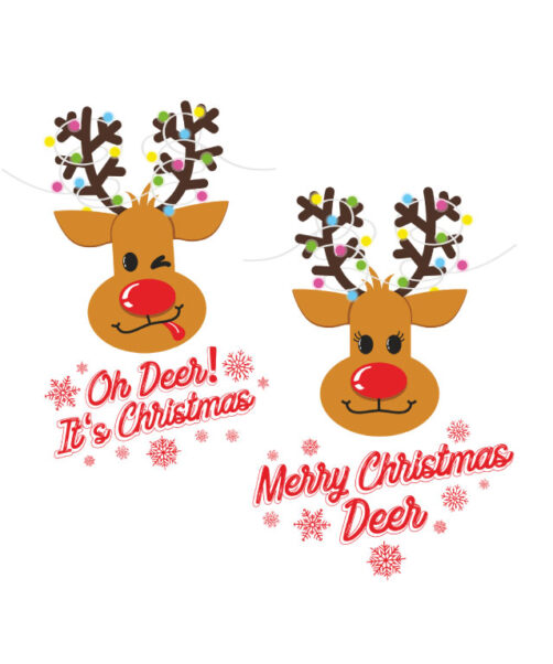 Couple graphic sweatshirts Merry Christmas deer