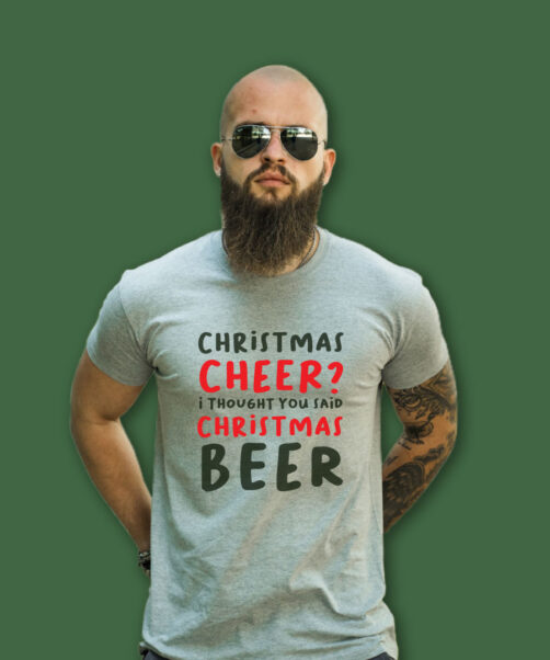 Graphic tees for men Christmas cheers